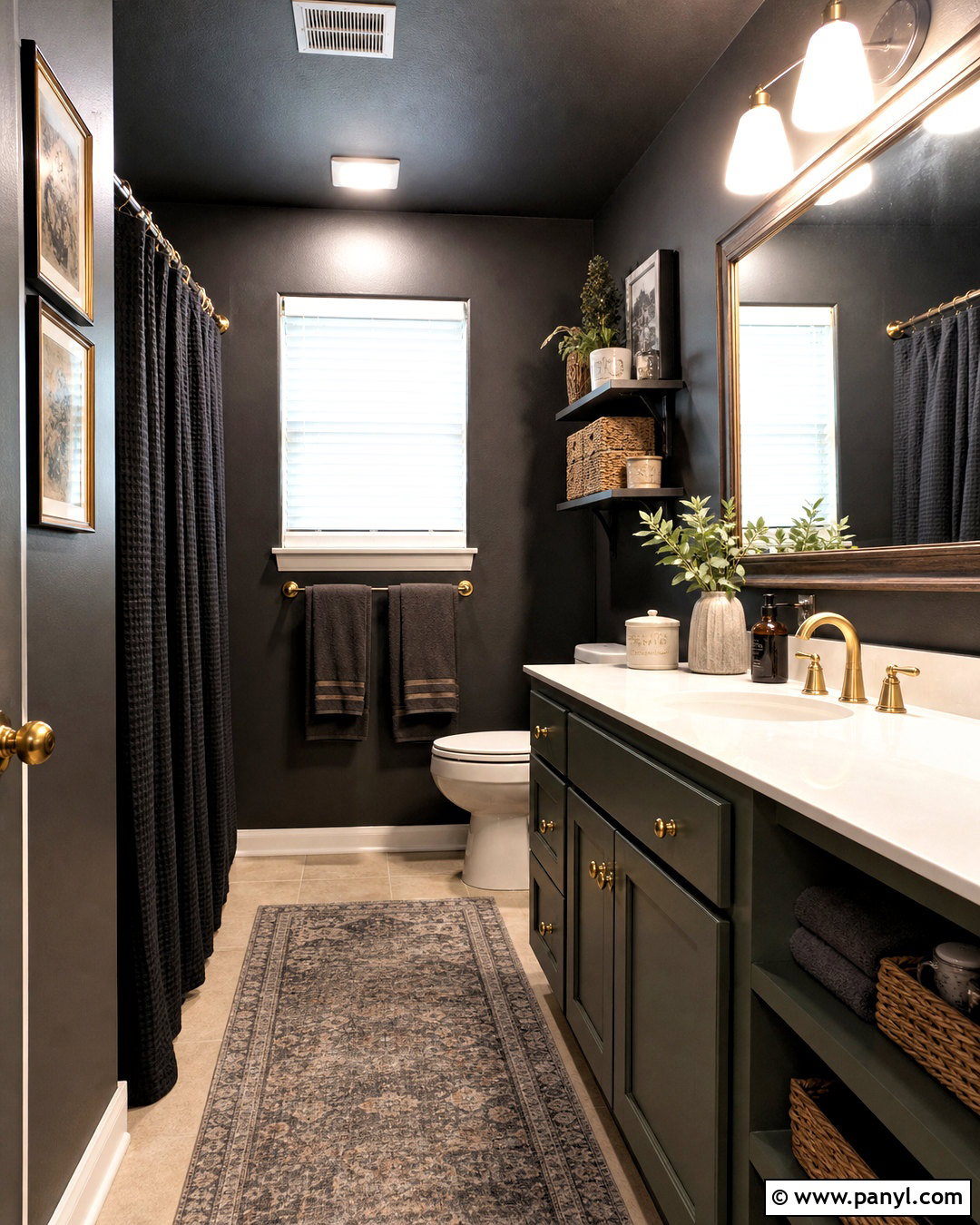 Budget Dark Bathroom Makeover - 20 dark moody bathroom ideas