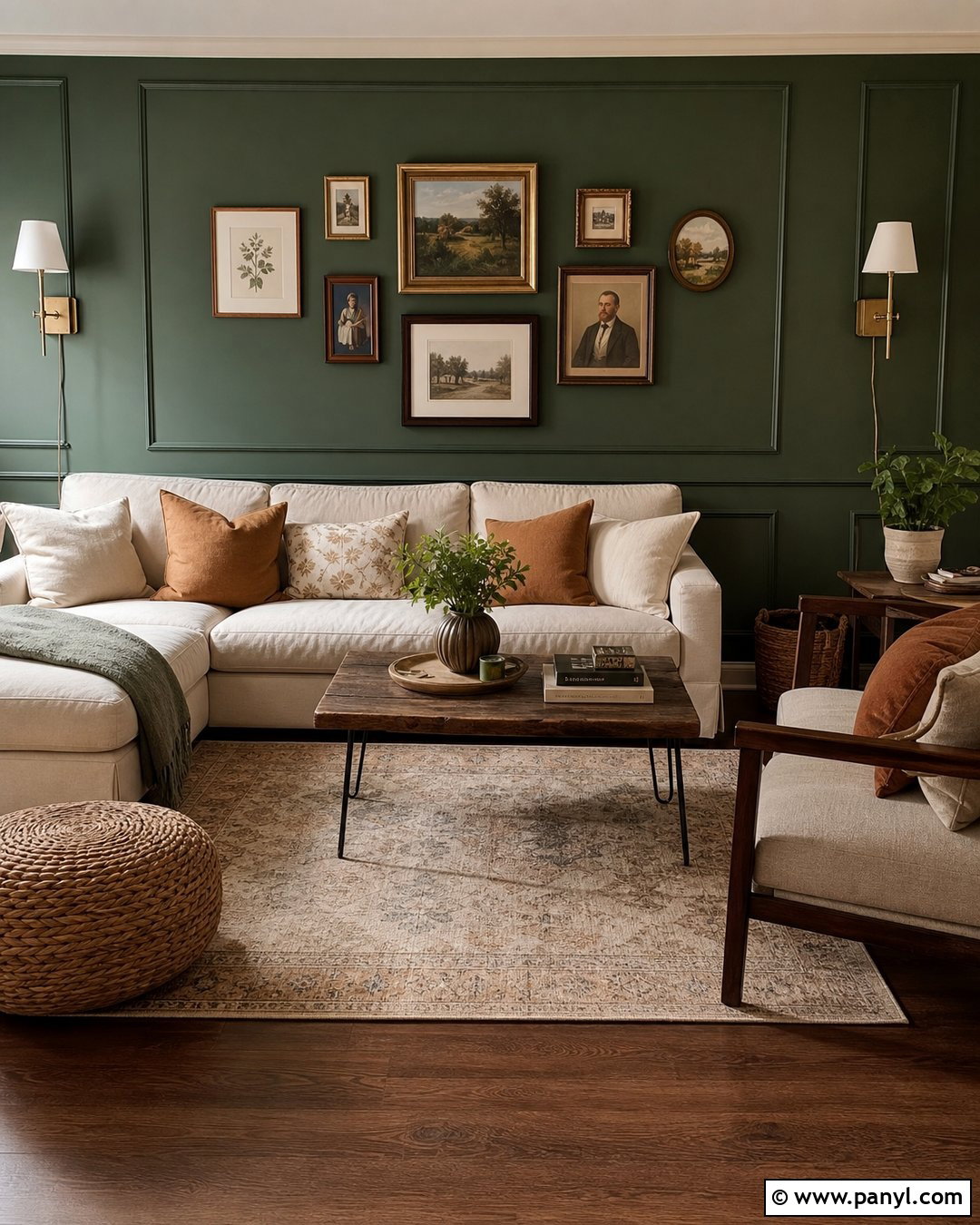 Budget Dark Green Feature Wall - 30 Dark Green Feature Wall Living Room Ideas