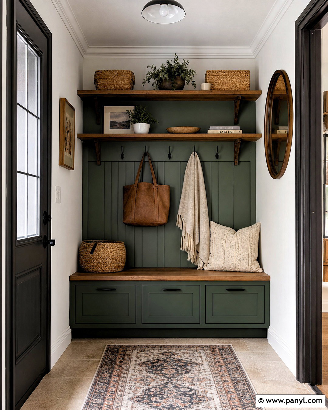 Budget Dark Green Mudroom - 20 dark green mudroom ideas