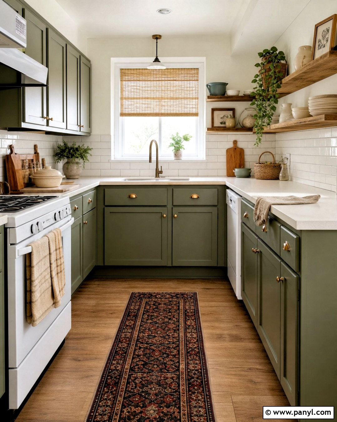 Budget Earthy Green Kitchen Makeover - 20 earthy green kitchen ideas