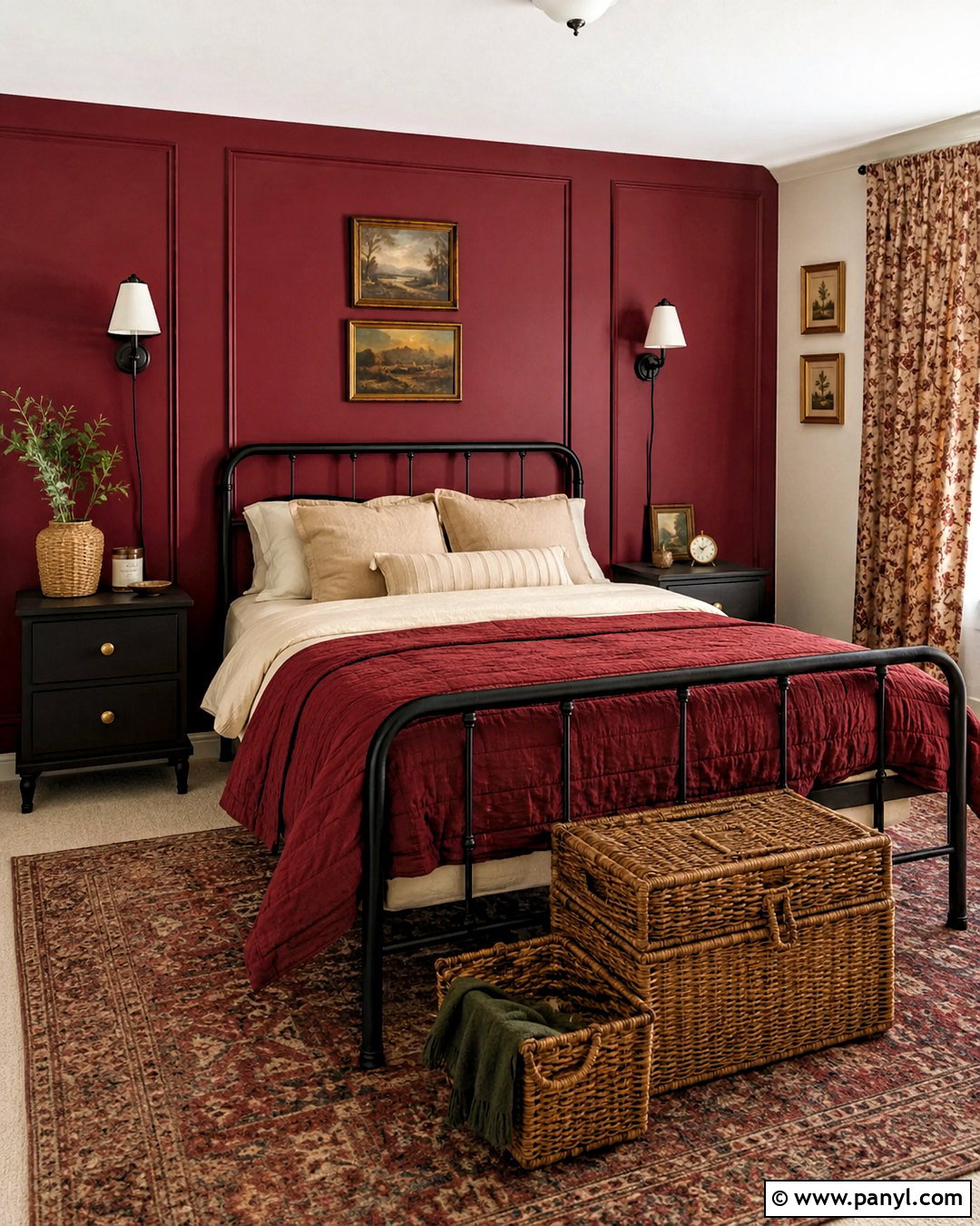 Budget-Friendly Red Bedroom - 20 moody red bedroom ideas