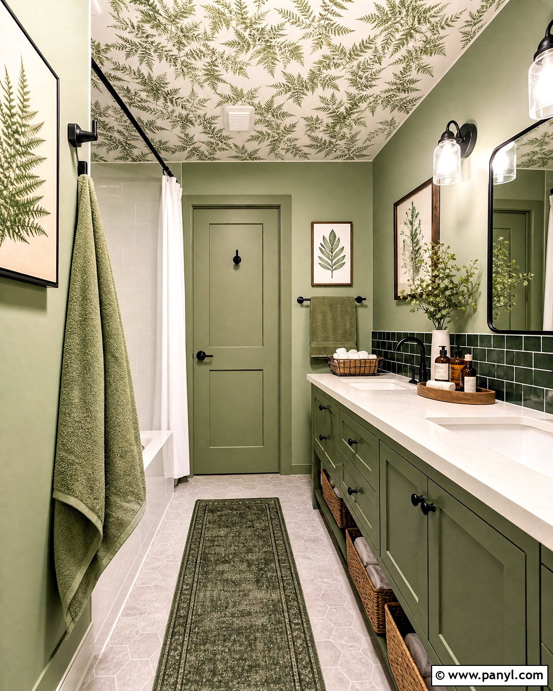 Budget Green Bathroom - 20 all green bathroom ideas