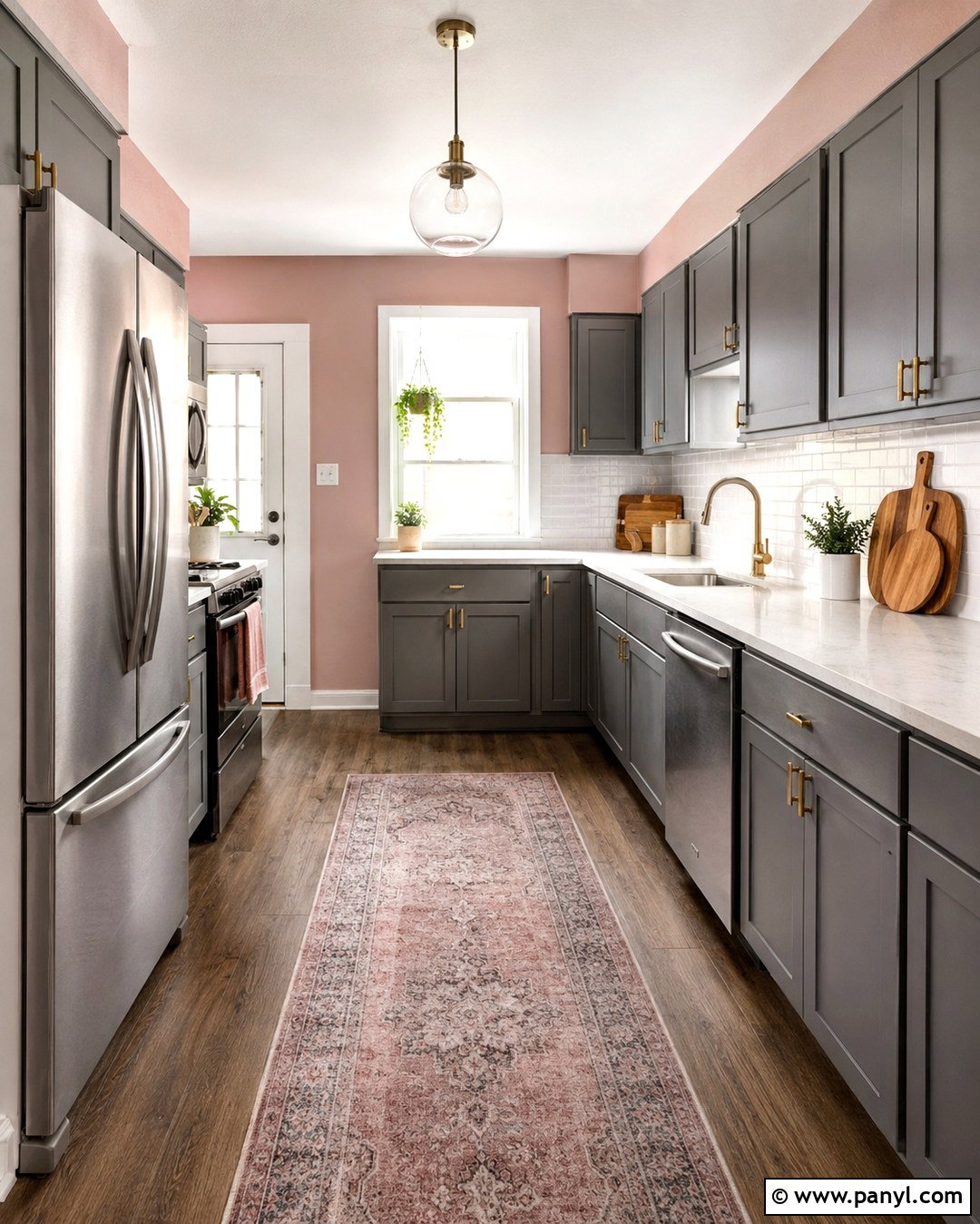 Budget Grey Kitchen With Pink Painted Walls - 20 grey kitchen pink walls