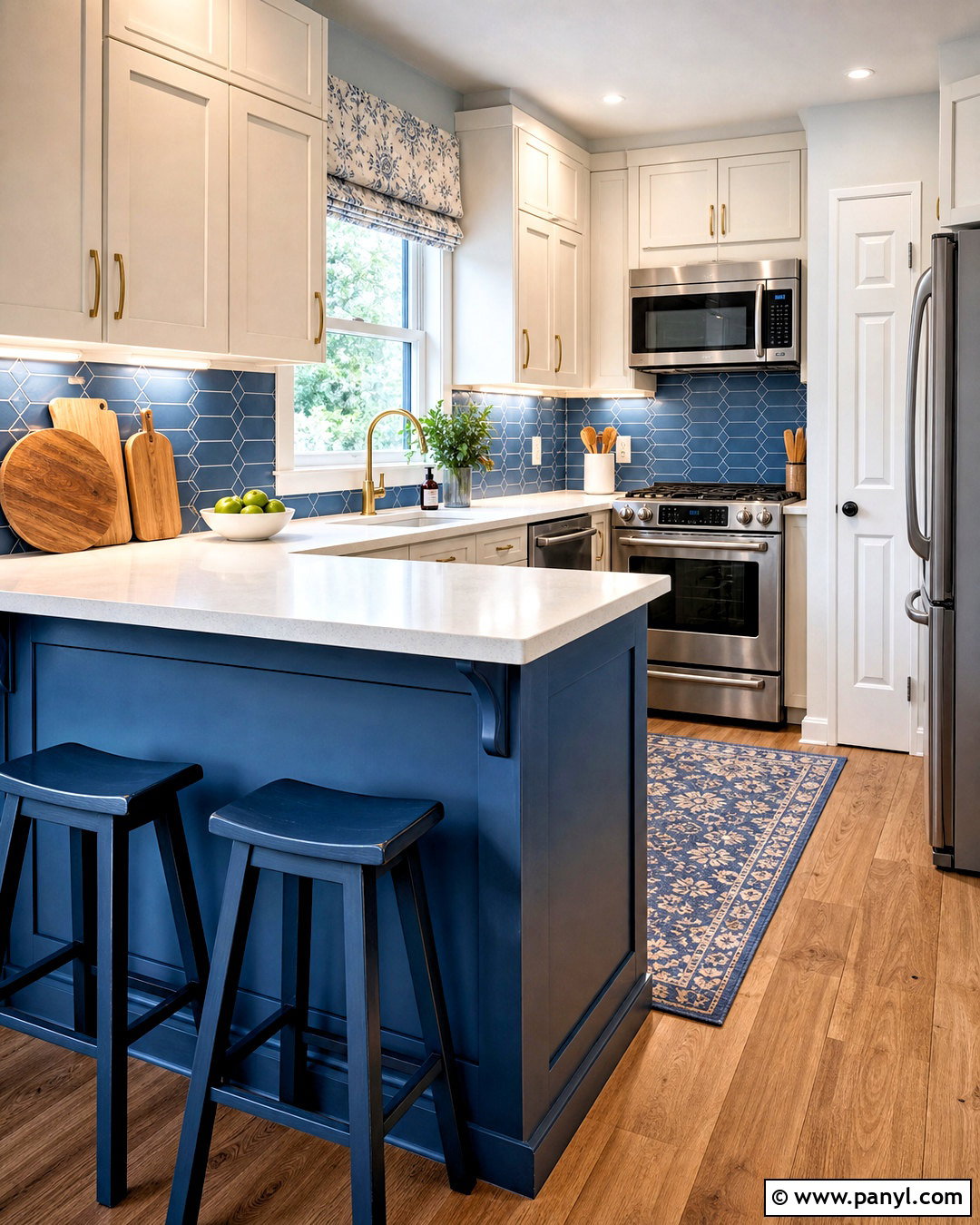 Budget Kitchen With Blue Accents - 20 kitchen with blue accents