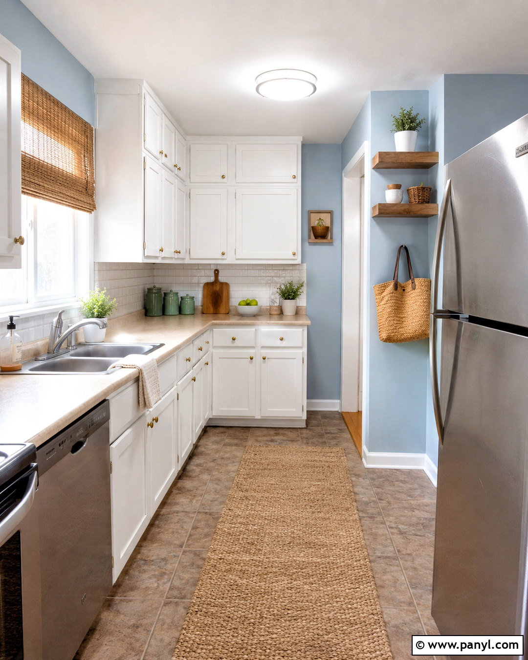 Budget Kitchen With Light Blue Walls - 40 light blue kitchen walls