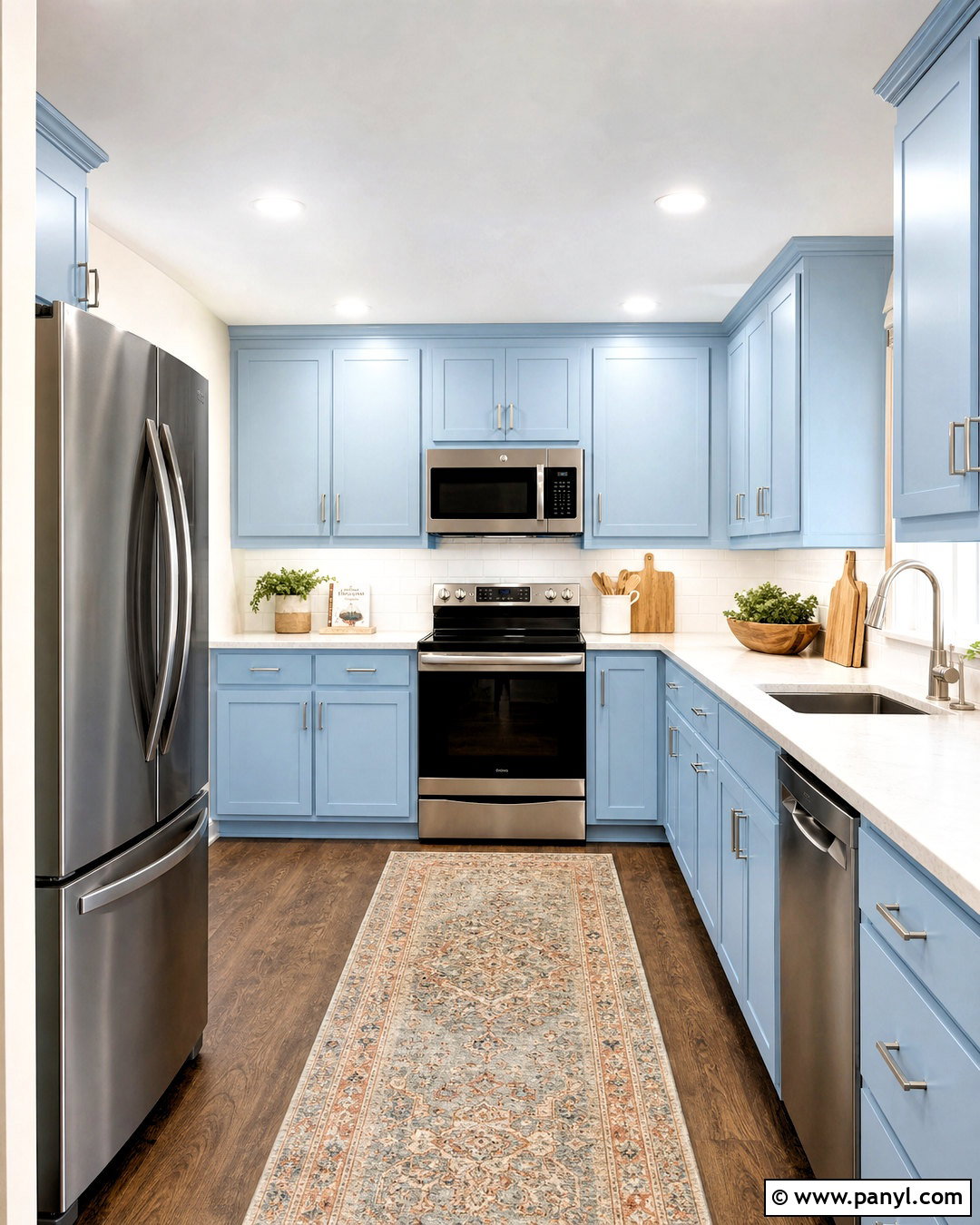 Budget Light Blue Kitchen Makeover - 20 light blue kitchen ideas