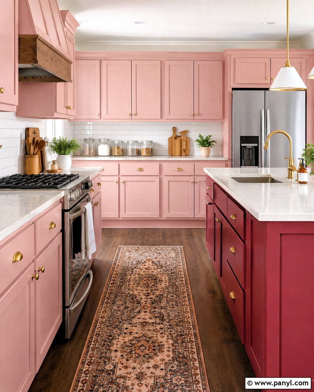 Budget Pink Kitchen Makeover - 20 pink kitchen designs