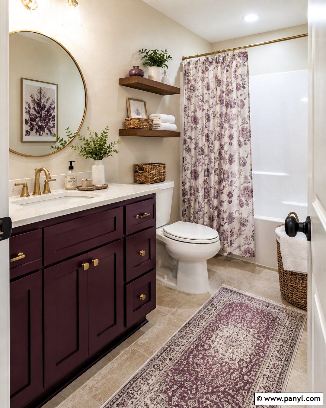 Budget Plum Bathroom Makeover - 20 plum bathroom ideas