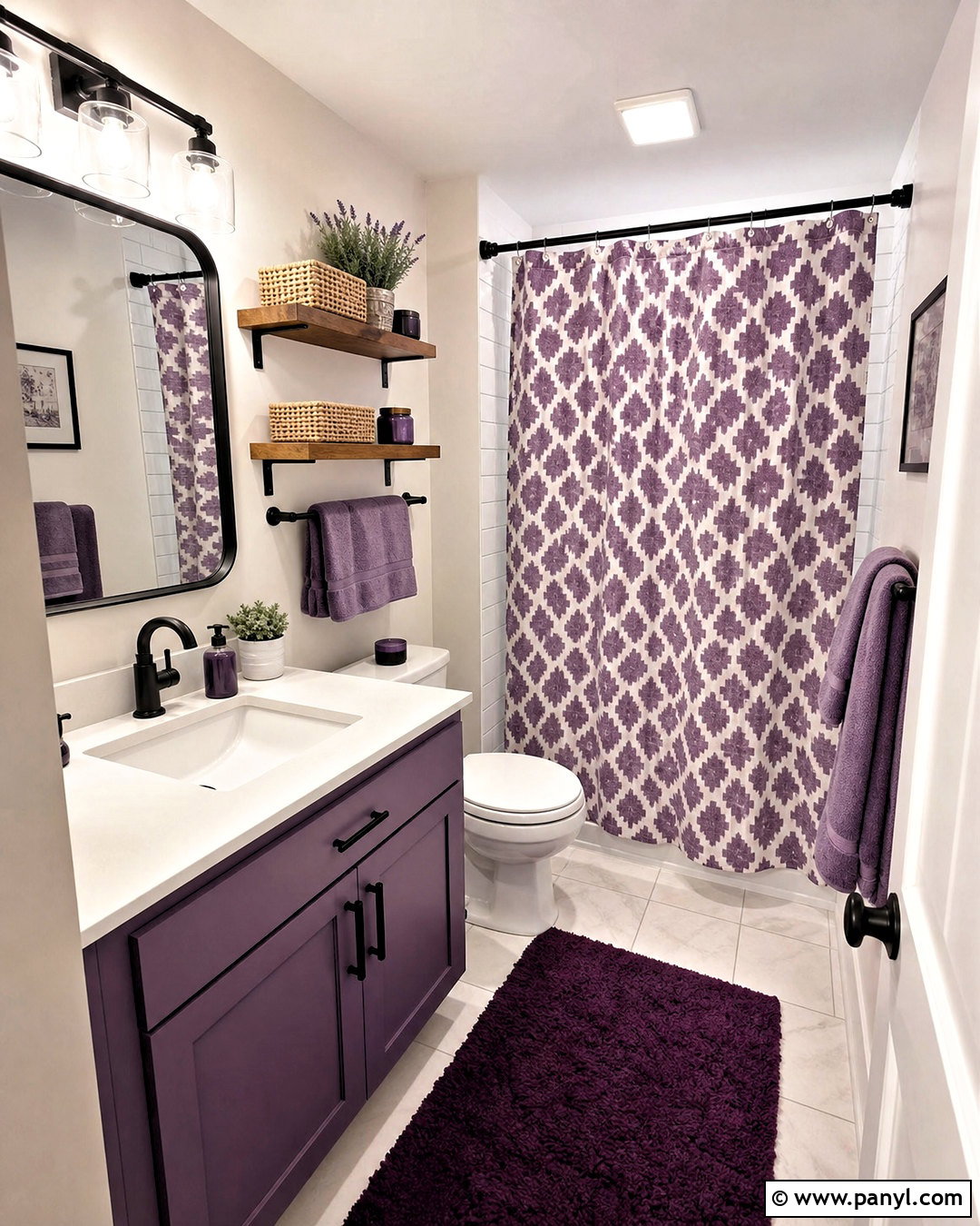 Budget Purple Bathroom - 20 purple bathroom ideas