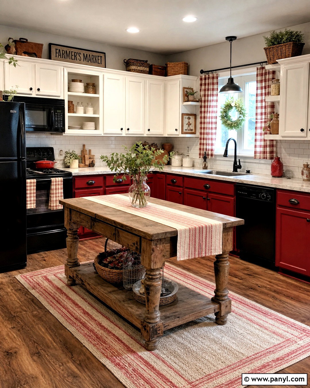 Budget Red Farmhouse Kitchen - 20 red farmhouse kitchen ideas