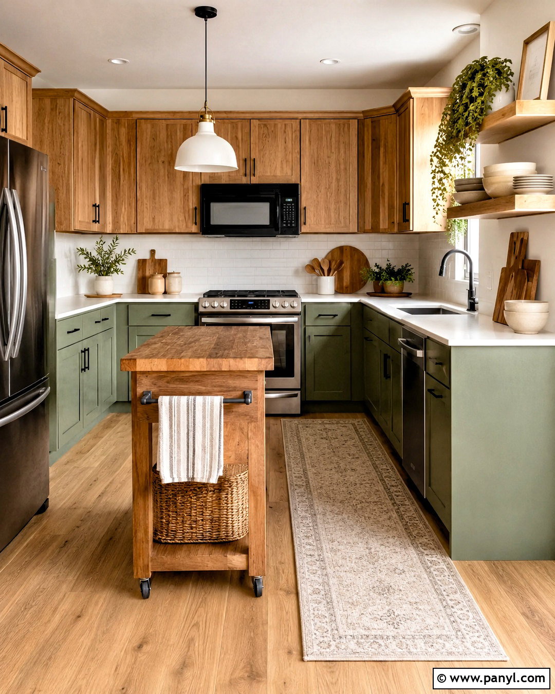 Budget Sage Green And Wood Kitchen Makeover - 20 sage green and wood kitchen ideas