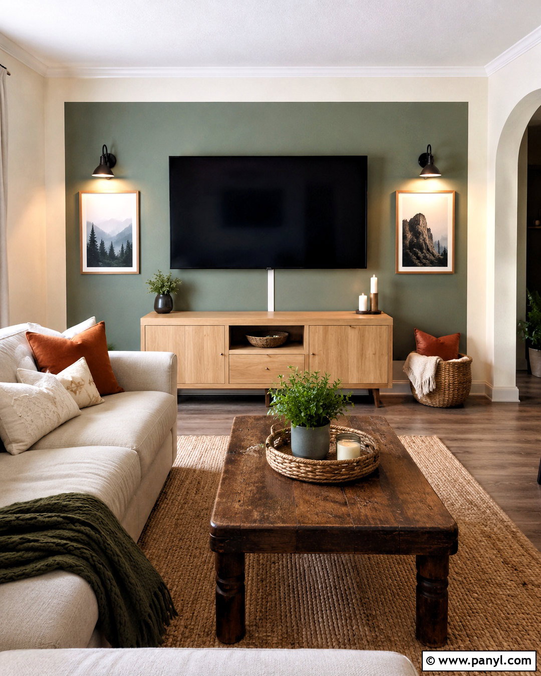 Budget TV Wall - 20 living room decor tv wall ideas