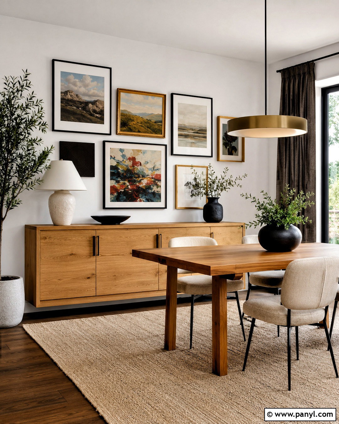 Buffet Cabinet With Gallery Wall - 20 buffet cabinet decor dining rooms