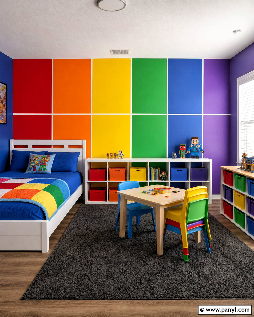 Building Block Rainbow Boys Room - 20 rainbow boys room ideas