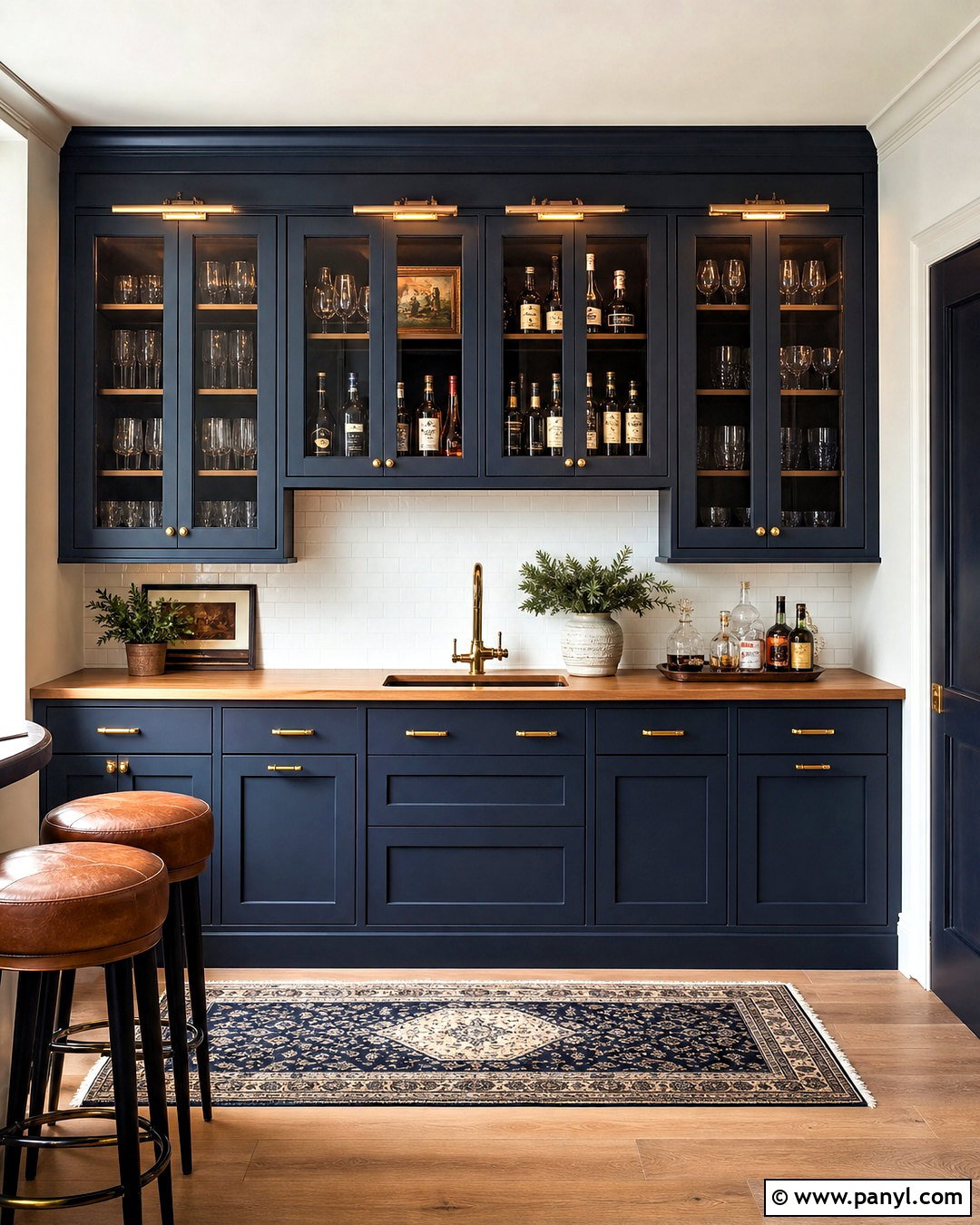 Built-In Bar Wall Cabinets - 20 behind bar wall ideas