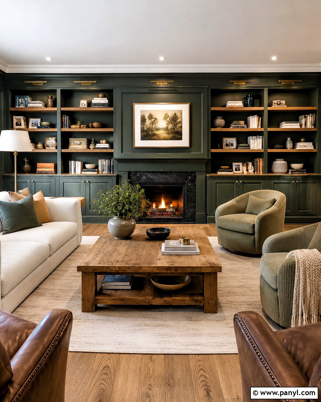 Built-In Bookcase Living Room Wall - 20 latest wall designs for living room ideas