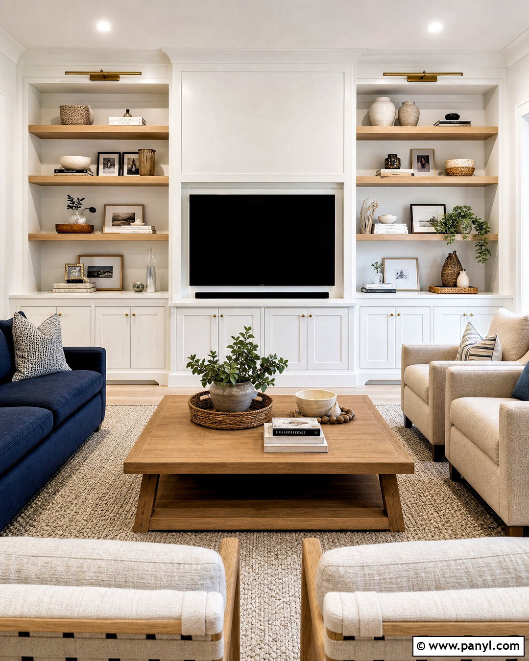 Built In Bookcase TV Wall - 20 tv wall design diy ideas