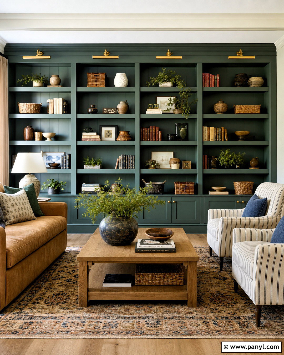 Built-In Bookshelf Accent Wall - 20 accent wall designs