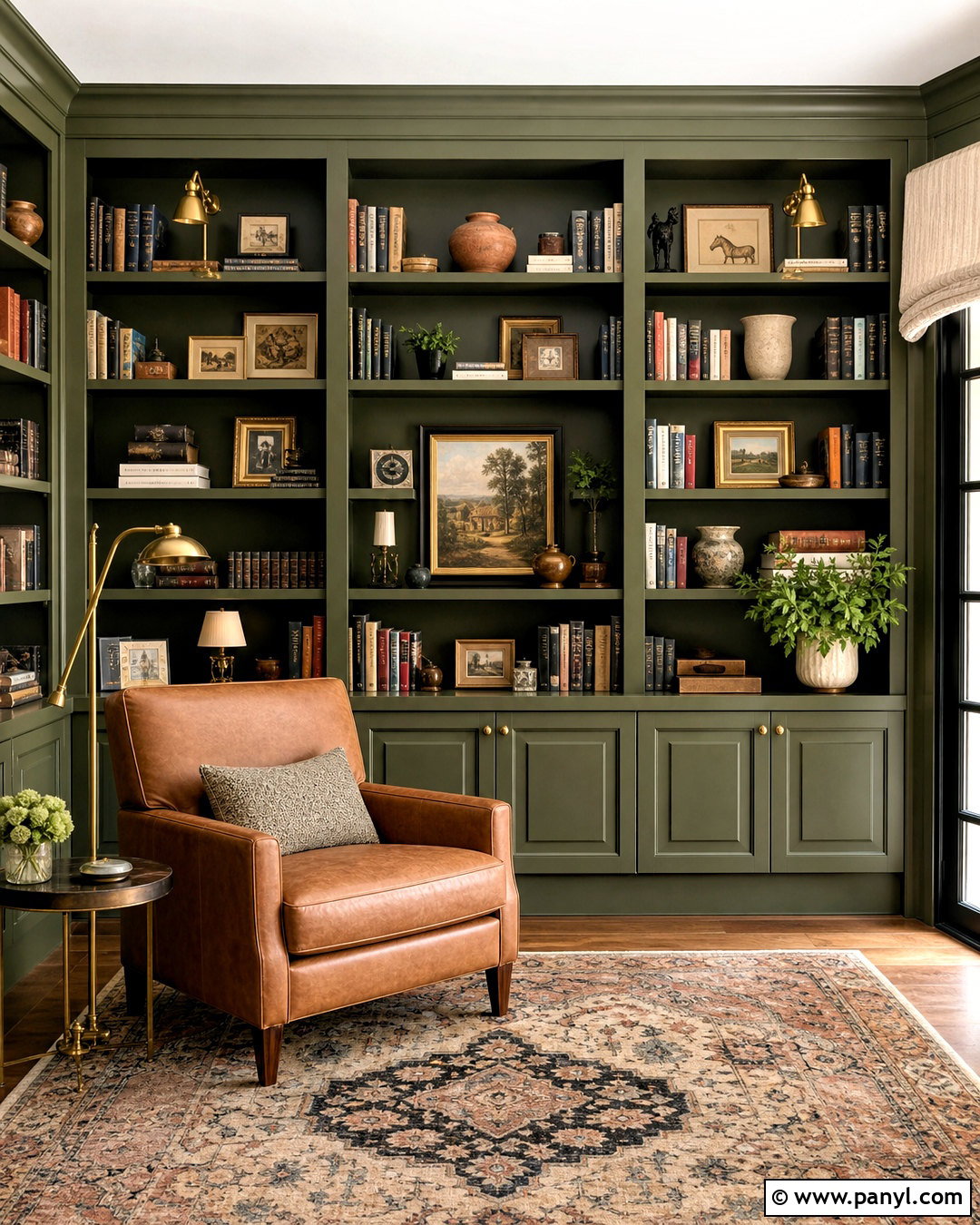 Built-In Bookshelf Accent Wall - 20 unique accent wall ideas