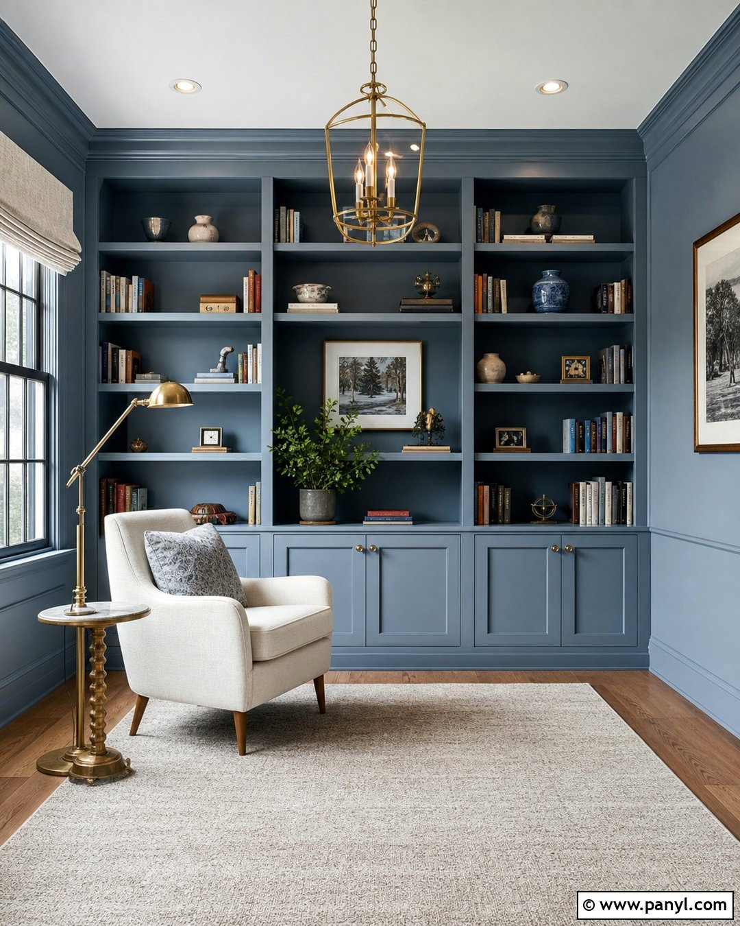 Built In Bookshelf Accent Wall - 25 Small Room Accent Wall Ideas