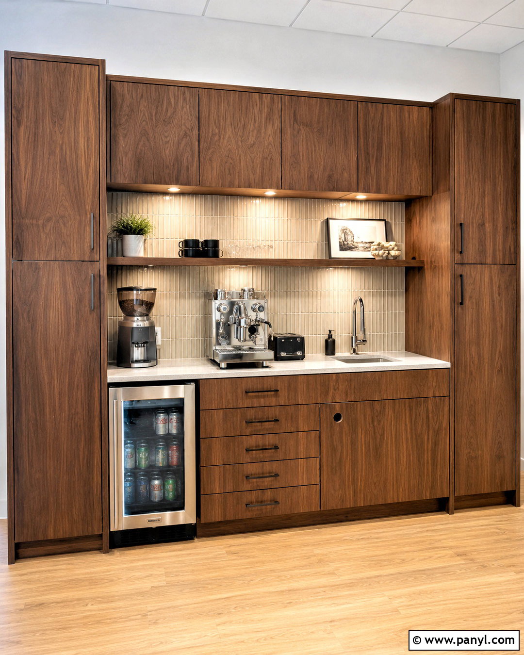 Built-In Office Coffee Bar - 20 office coffee bar ideas