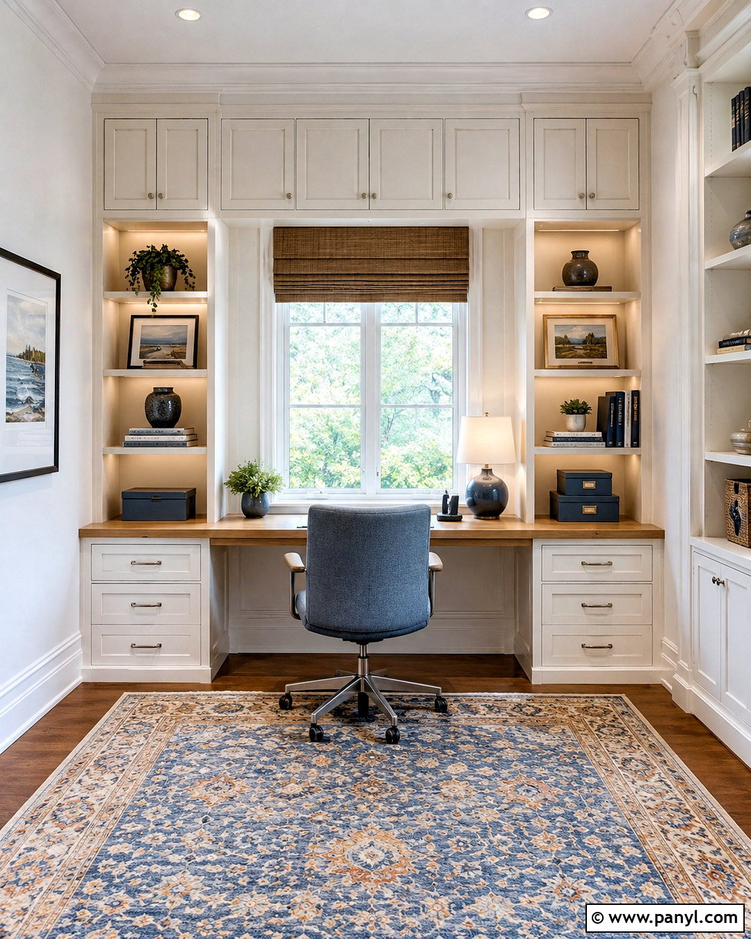 Built-In Office - 20 office decor ideas