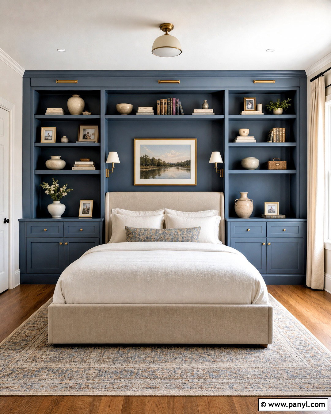 Built-In Shelf Bedroom Wall - 20 statement wall bedroom ideas