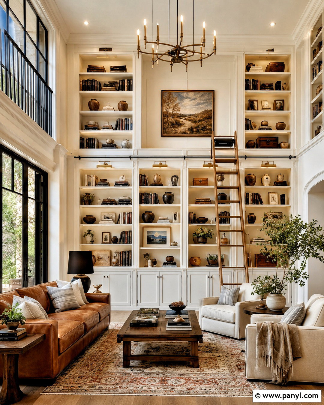 Built-In Shelves For High Ceilings - 20 decorating tall walls high ceilings