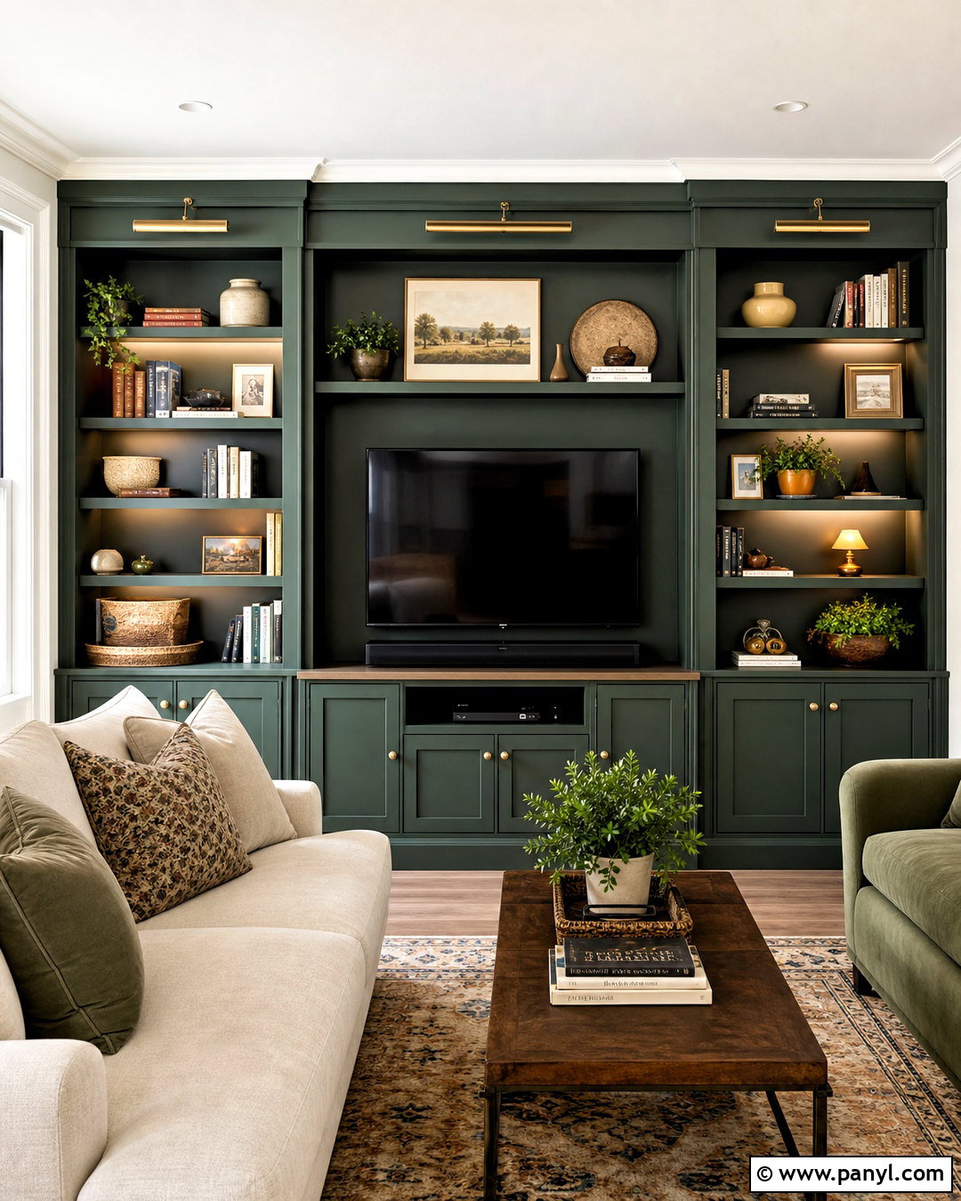 Built-In Shelving Feature Wall - 20 feature wall ideas