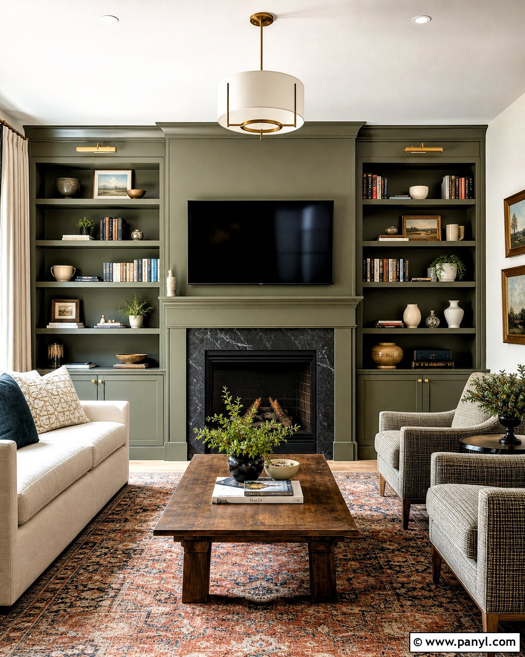 Built-In Shelving Living Room Accent Wall - 20 accent wall for living room ideas