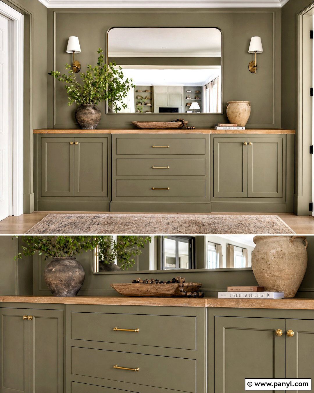 Built In Sideboard Look - 20 sideboard makeover ideas
