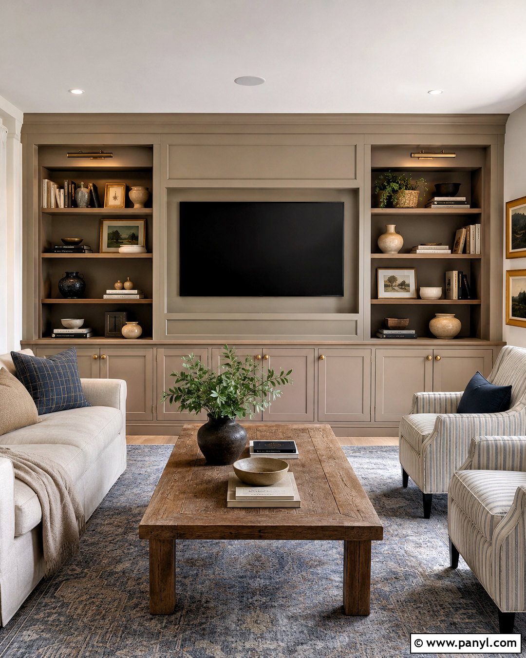 Built-In TV Wall - 20 living room inspiration tv wall ideas