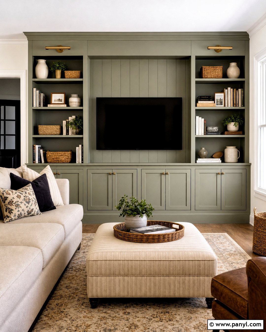 Built In TV Wall Storage - 20 tv background wall design ideas
