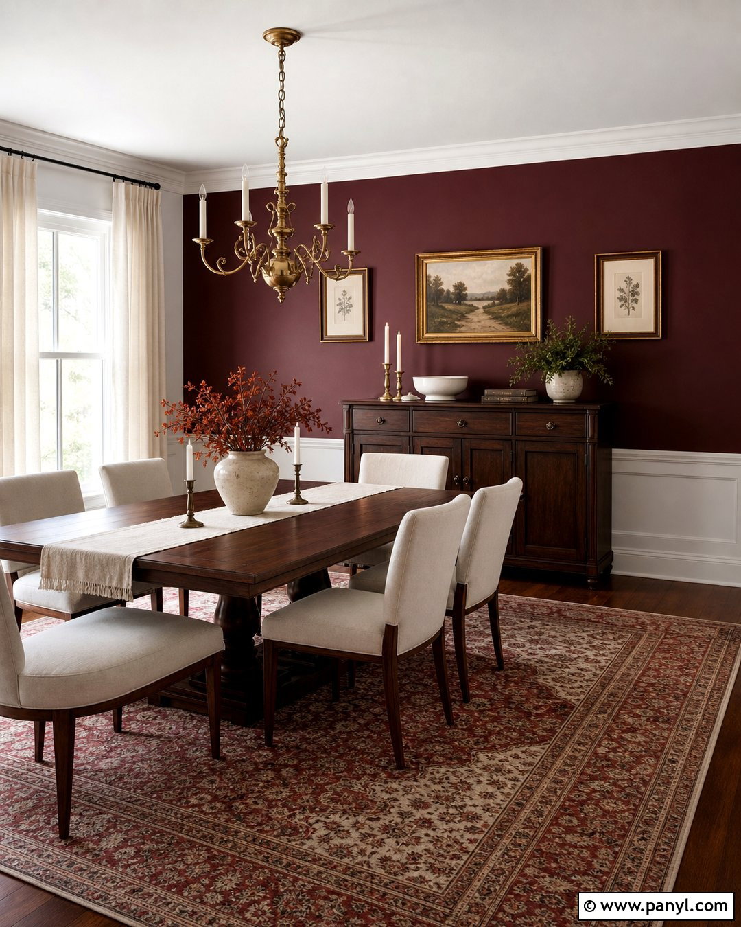 Burgundy Accent Wall - 20 Accent Wall Color For White Room Ideas