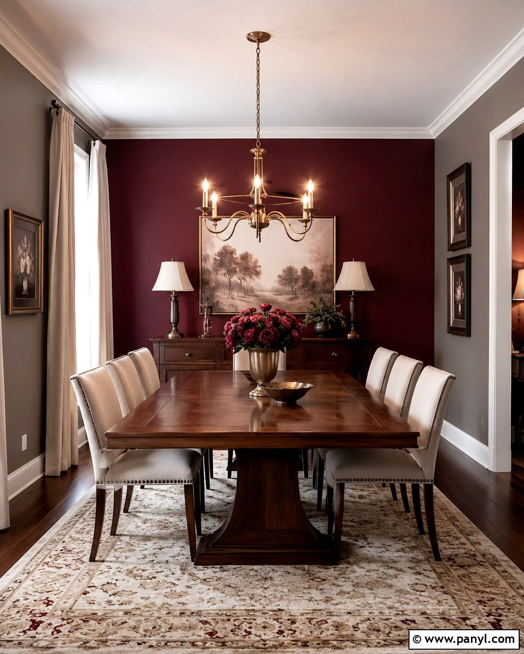 Burgundy Accent Wall - 20 Accent Wall To Go With Gray Walls