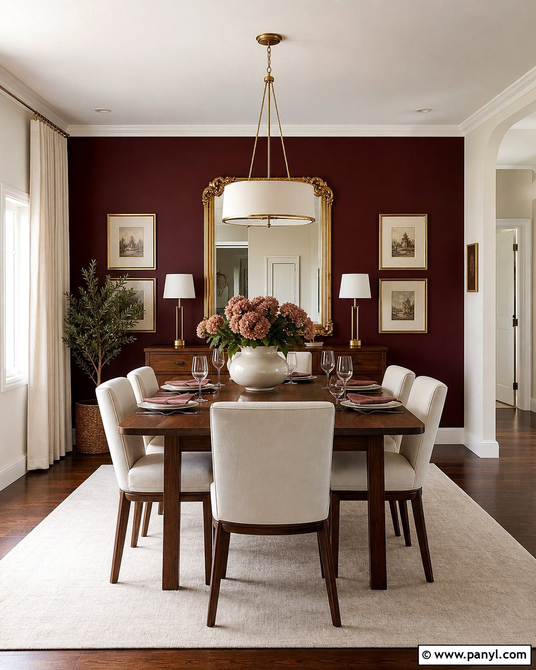 Burgundy Accent Wall - 20 Cool Accent Wall Colors