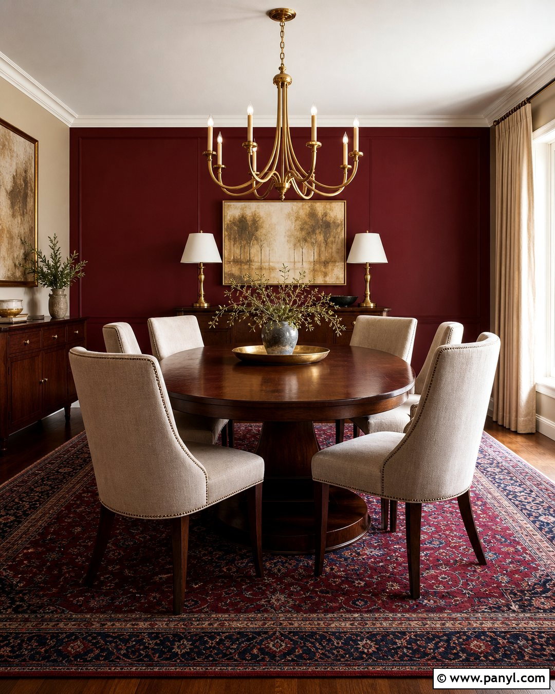 Burgundy Accent Wall - 30 accent wall paint colors