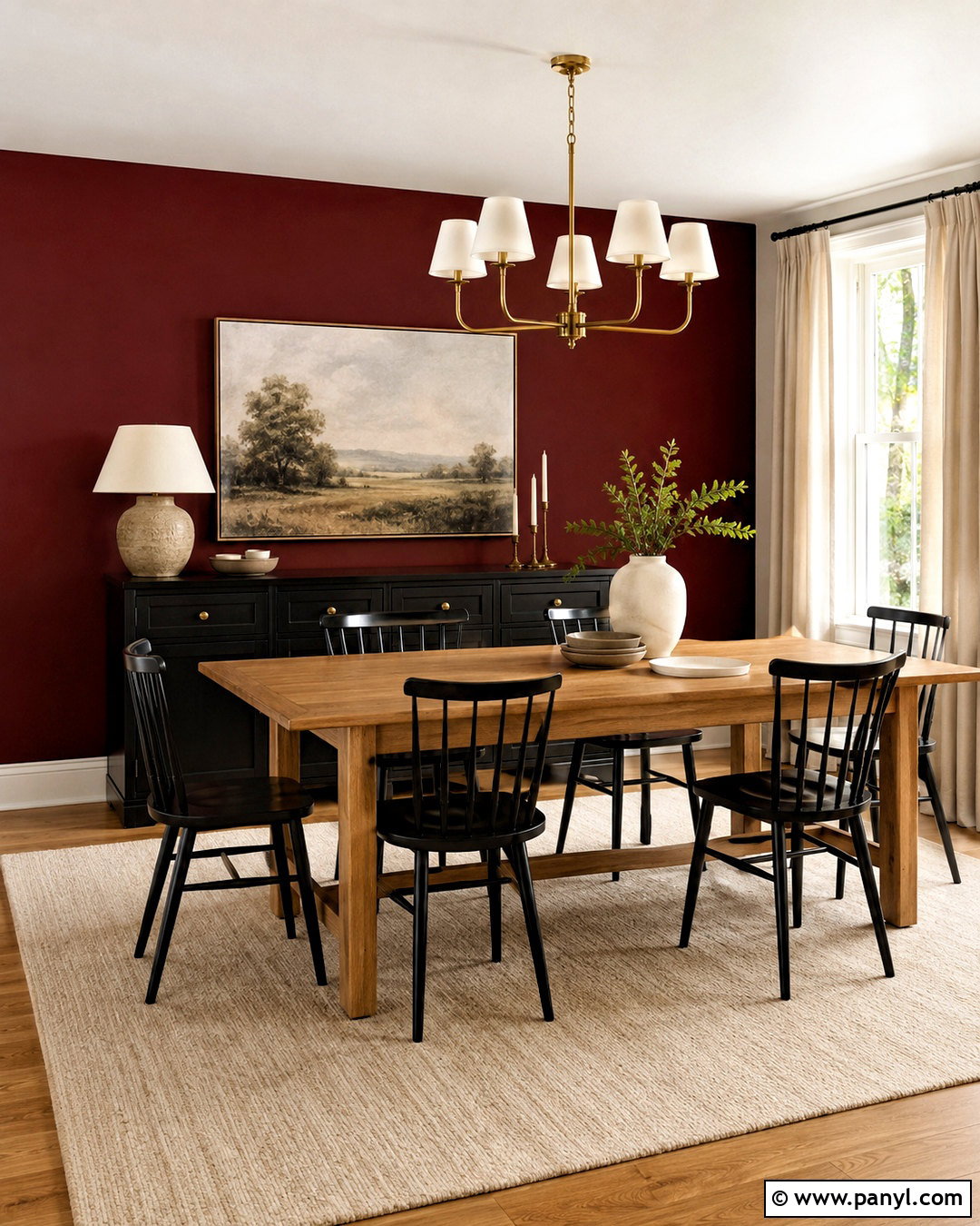Burgundy Accent Wall In Dining Room - 20 burgundy accent wall ideas