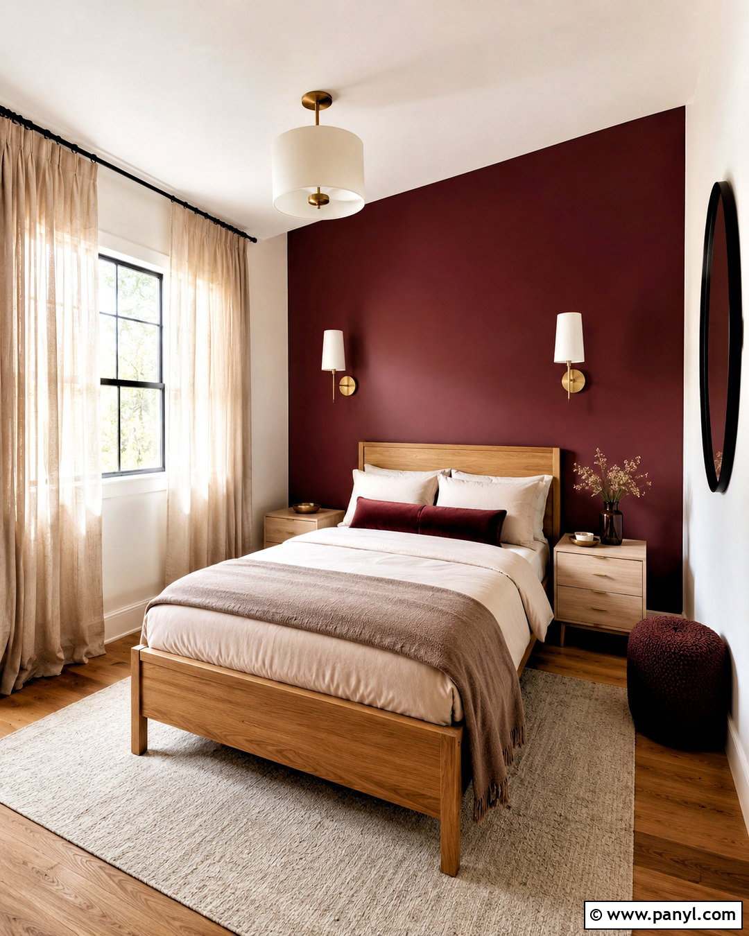 Burgundy Accent Wall In Small Bedroom - 20 burgundy accent wall ideas