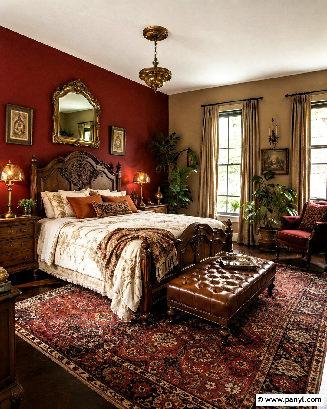 Burgundy And Antique Gold Bohemian Color Scheme - 20 bohemian color scheme ideas