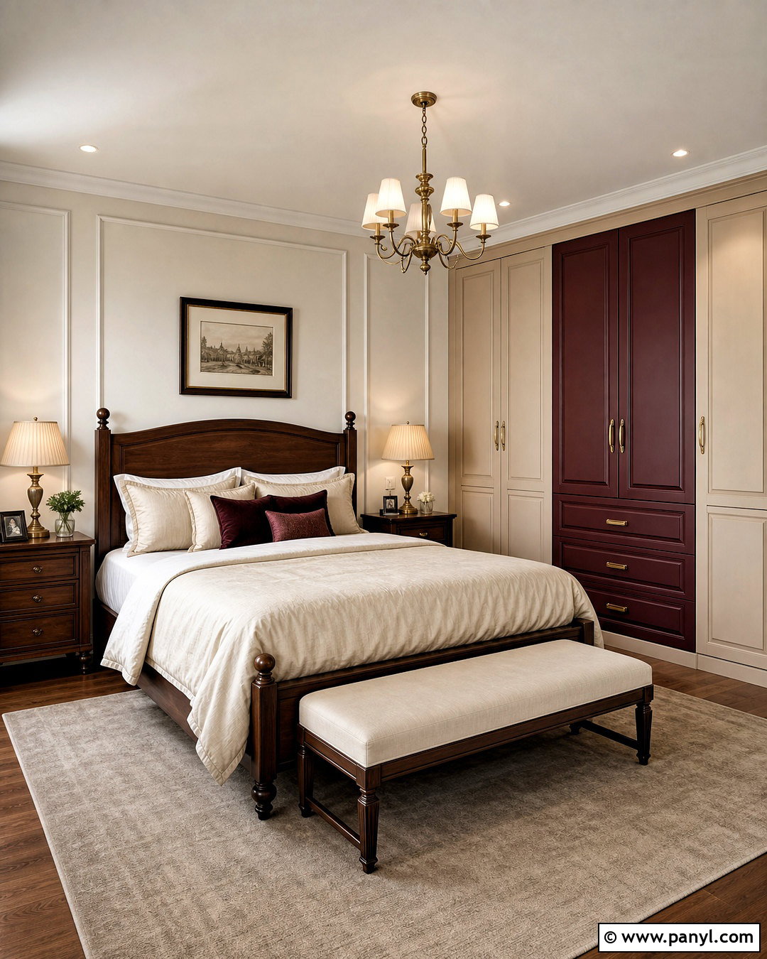 Burgundy And Beige Bedroom Cupboards - 20 bedroom cupboards colour combination ideas