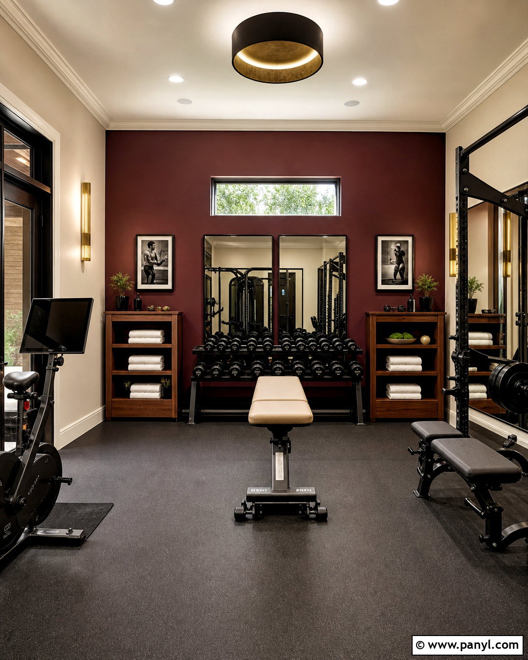 Burgundy And Beige Gym Color Scheme - 20 gym color scheme ideas