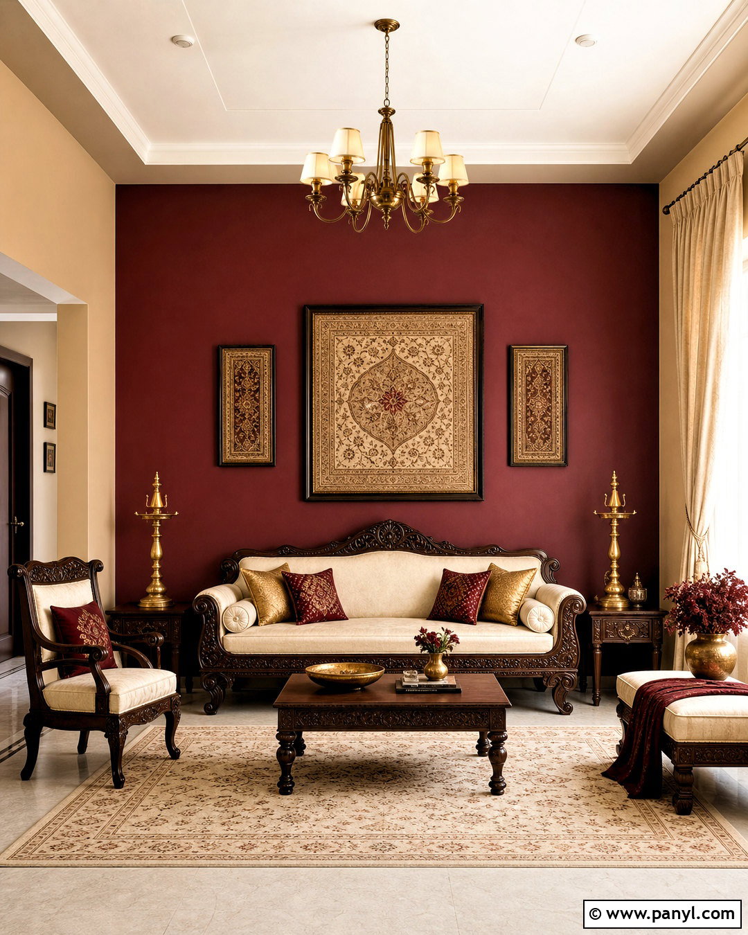 Burgundy And Beige Traditional Interior Paint Colors - 20 home paint colors interior indian ideas