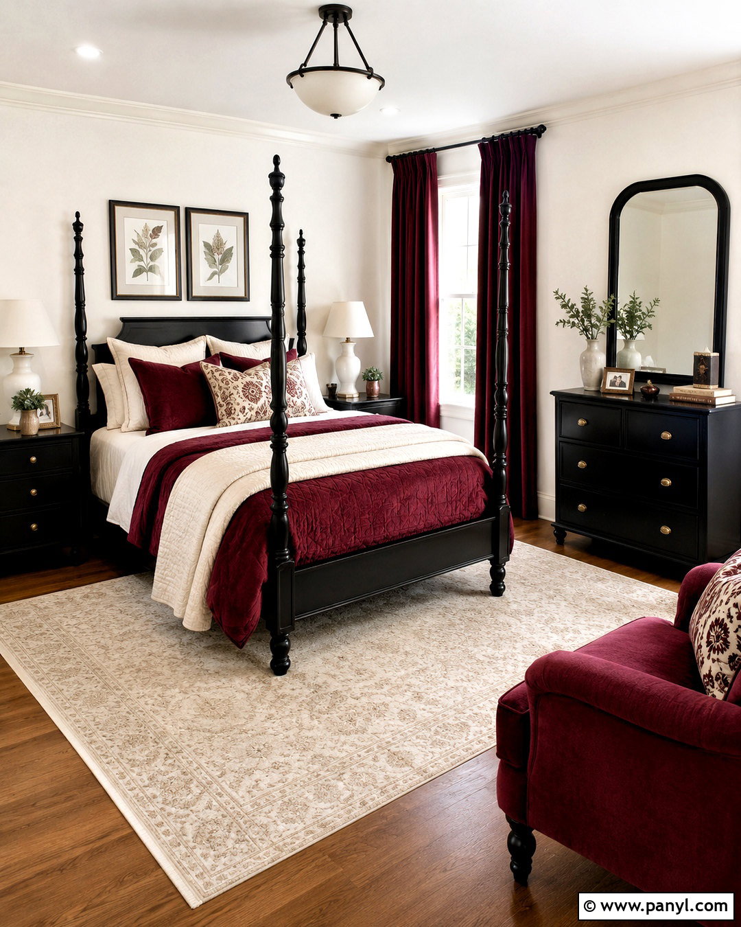Burgundy And Black Bedroom - 20 burgundy room ideas bedrooms