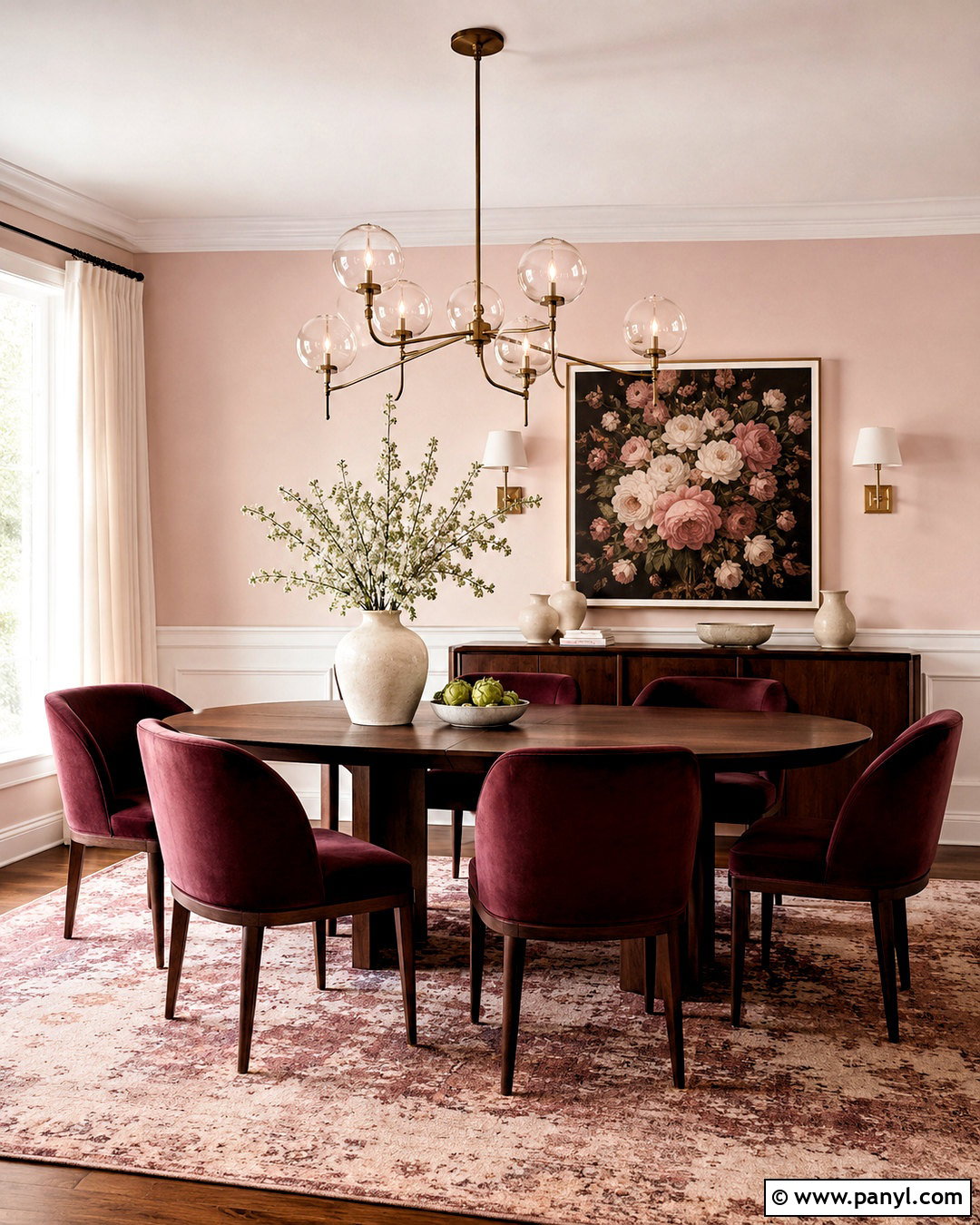 Burgundy And Blush Dining Room - 20 burgundy dining room ideas