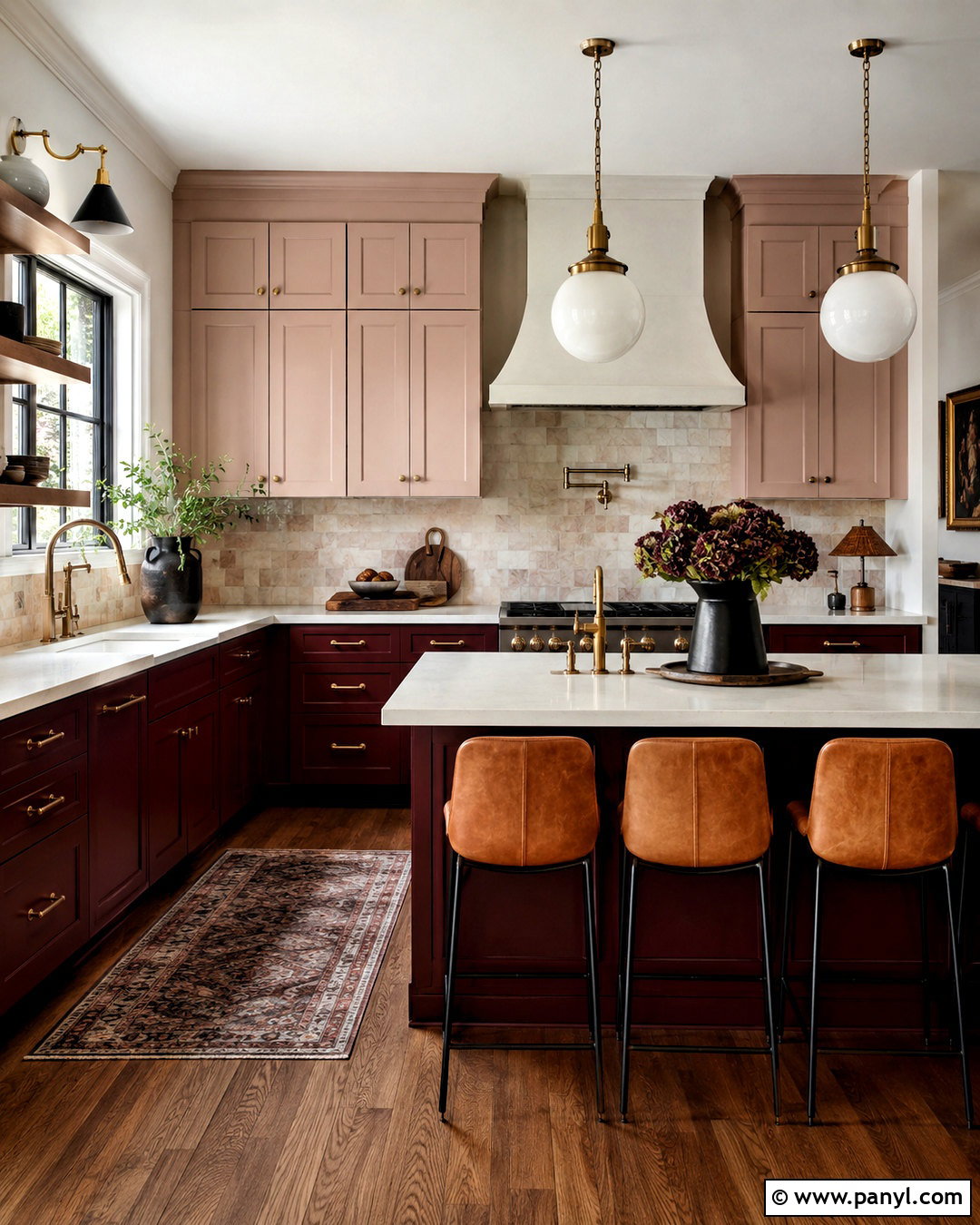 Burgundy And Blush Kitchen - 20 kitchen color themes