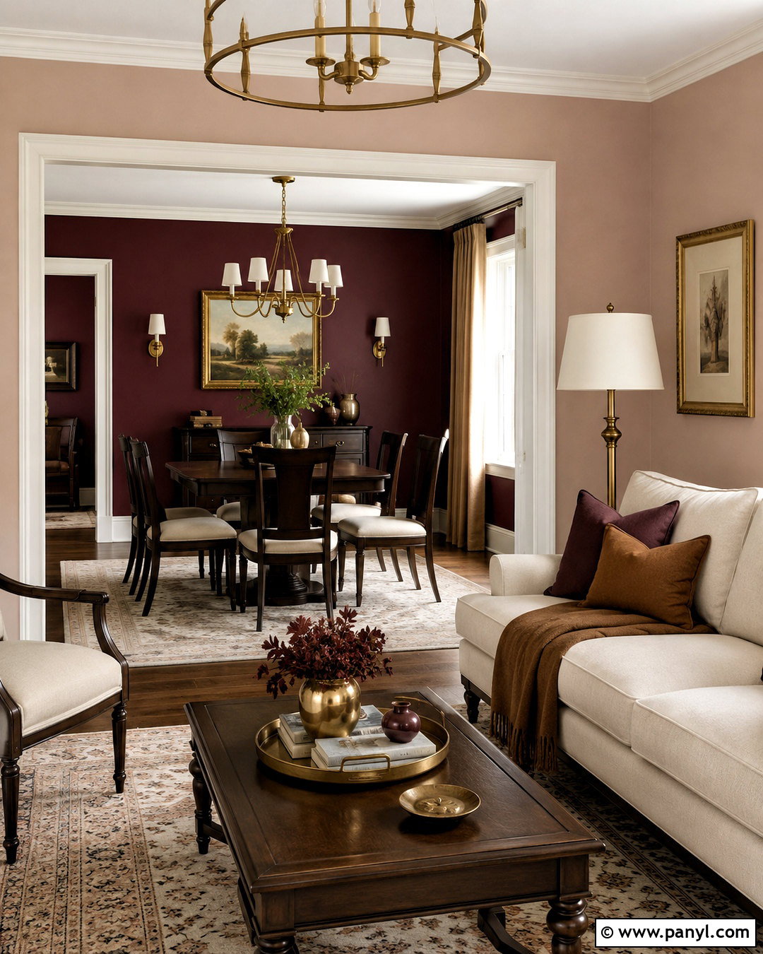 Burgundy And Blush Paint Color Scheme - 20 paint color schemes for home ideas