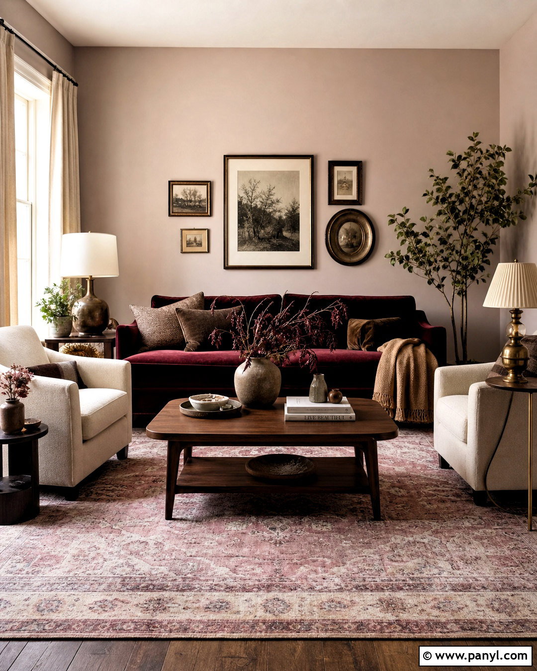 Burgundy And Blush Warm Color Palette - 20 warm color palette for home ideas