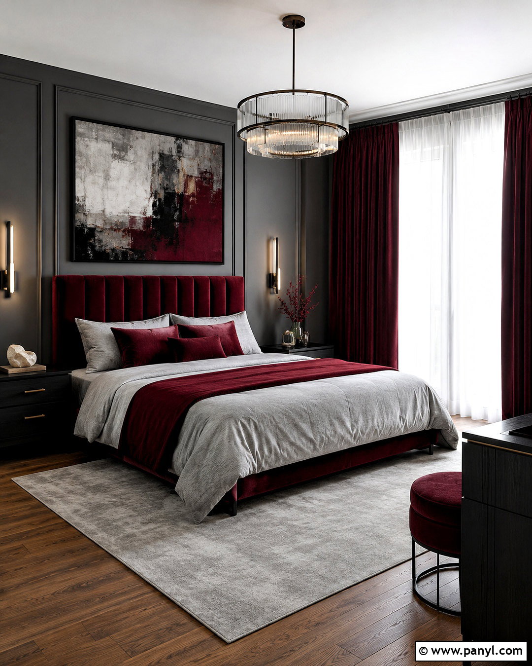 Burgundy And Charcoal Bedroom - 20 burgundy room ideas bedrooms
