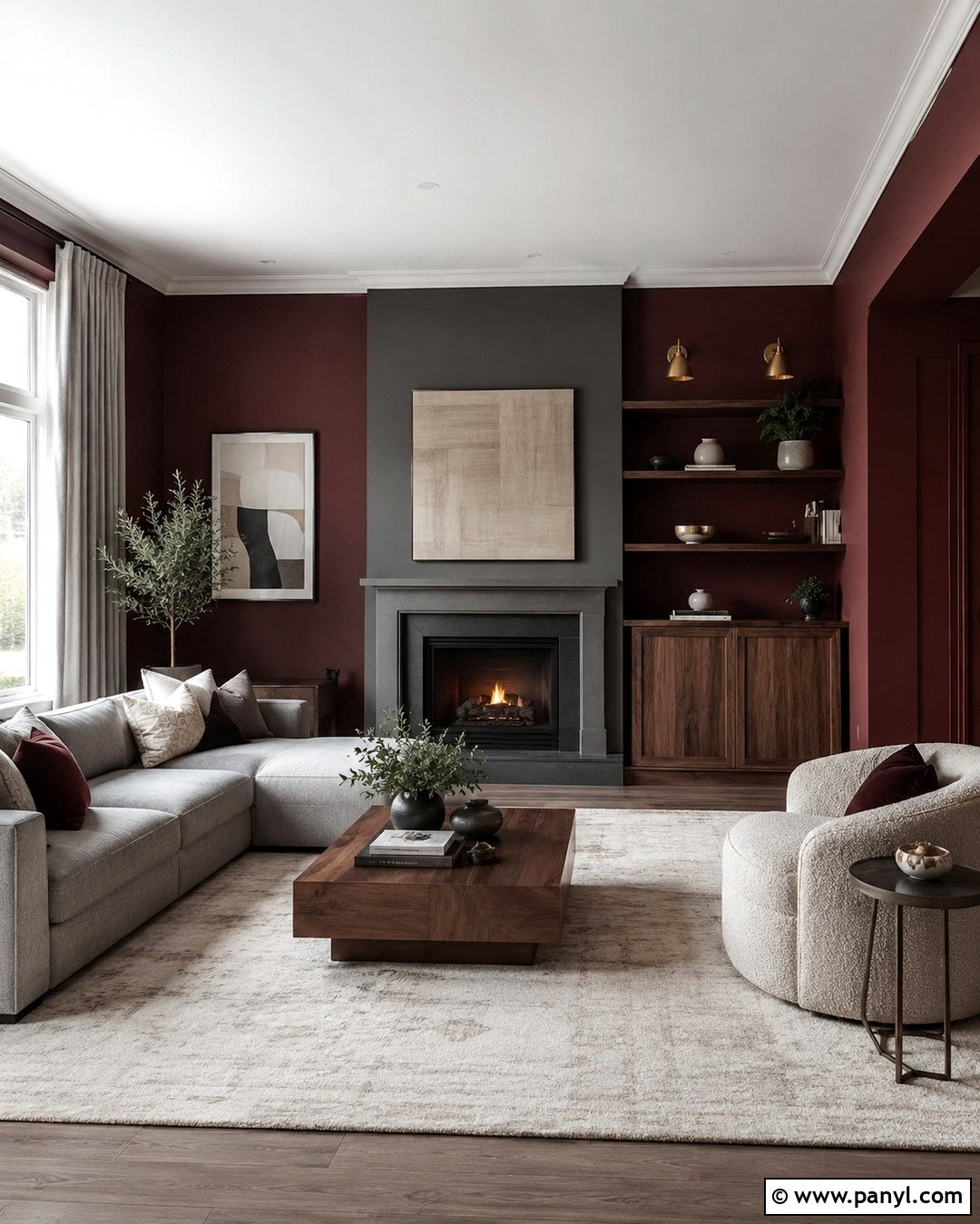 Burgundy And Charcoal Grey Living Room Walls - 20 burgundy and grey walls